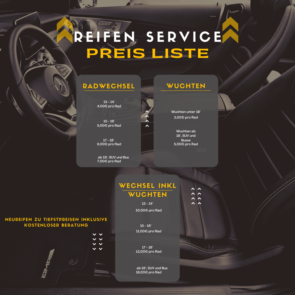 Premio Reifenwechsel Kosten